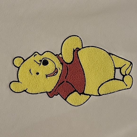 Disney Winnie the Pooh Applique‎ Crewneck Long Sleeves Sweatshirt Women Medium - Picture 2 of 13